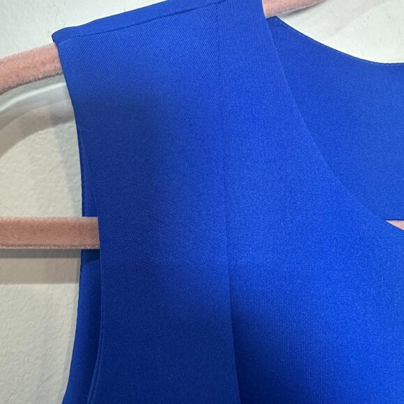 Calvin Klein Scuba Sheath Dress Size 8P blue Career Professional Work NWT - Picture 3 of 8